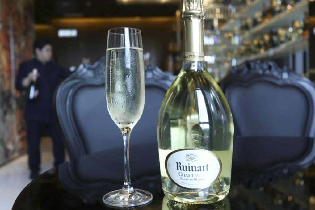 Bubble over: at HK$135 a glass (or HK$590 a bottle), Ruinart Blanc de Blancs (above) is a steal at The Champagne Bar. Photos: Jonathan Wong