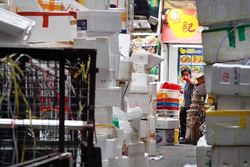 Chan Tong Lane in Wan Chai, one of the 76 hygiene black spots across the city identified by the Democratic Alliance for the Betterment and Progress of Hong Kong in its latest annual inspection. Photo: May Tse