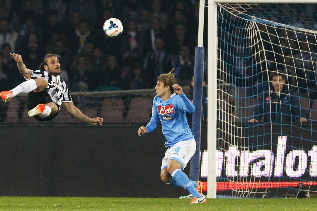 Dani Osvaldo in action for Juventus against Napoli last year while on loan from Southampton. Photo: Reuters