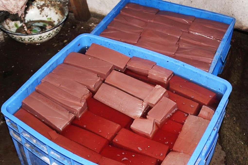 Congealed blood made by the suspect. Photo: SCMP Pictures