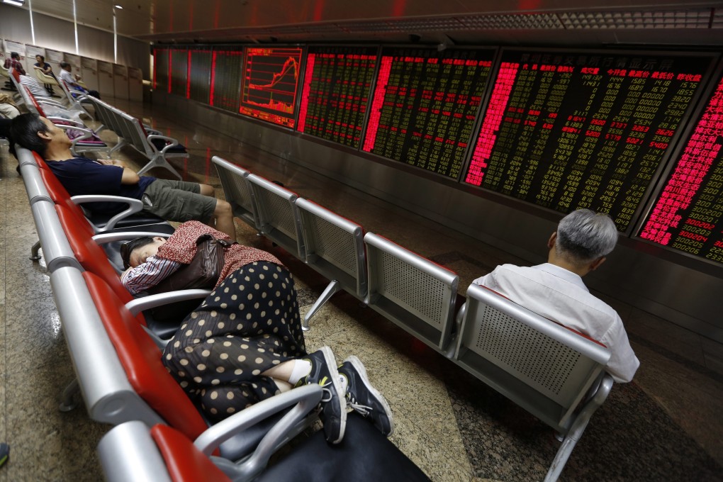 Two-thirds of mainland stocks have lost more than 40 per cent since the market's June 12 peak. Photo: EPA