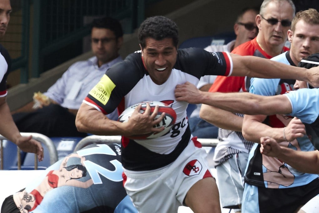 Mils Muliaina, shown playing for the BGC APBs at the 2012 GFI HKFC Tens, was on Wednesday charged with sexual assault by South Wales police. Photo: SCMP Picture