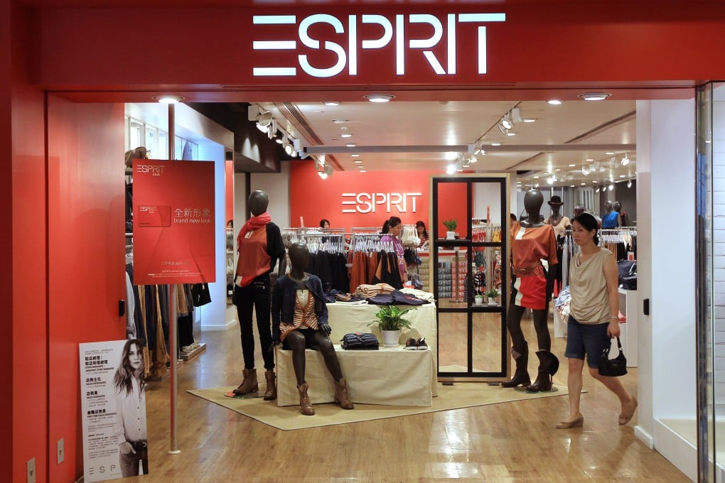 The Hong Kong store of Esprit, whose shares were up on Friday in Hong Kong after listing some shares in the market. Photo: Jonathan Wong