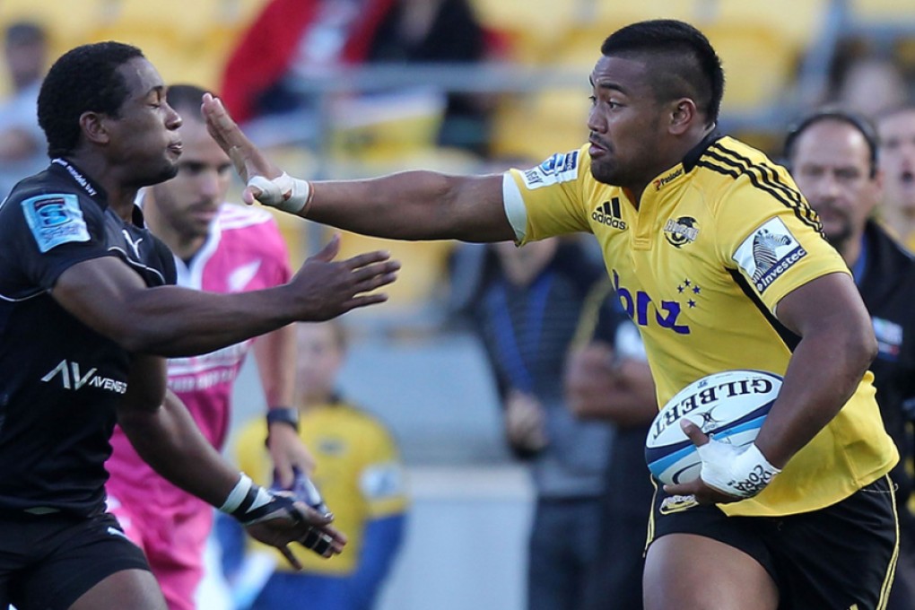 Hurricanes winger Julian Savea (right) is one of 17 All Blacks set to appear in Saturday’s Super Rugby final between his Wellington team and the Dunedin-based Highlanders. Photo: AFP