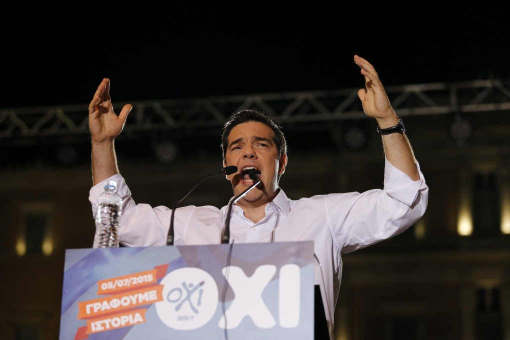 Prime Minister Alexis Tsipras called on Greeks to vote "No", so that the country could "live with dignity in Europe". Photo: EPA