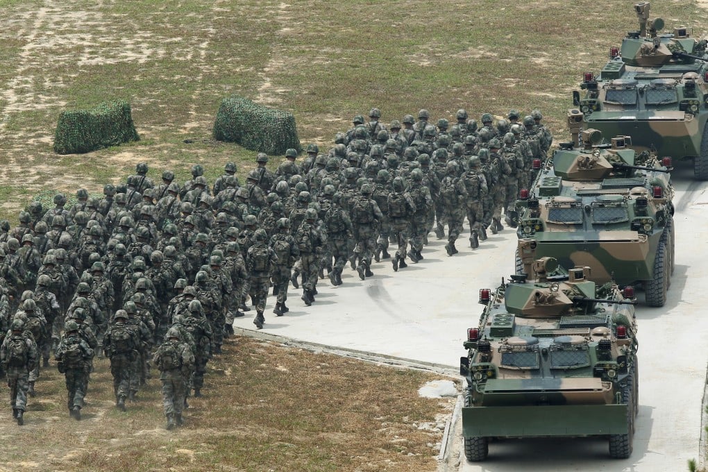 The military put on a strong show of force in Hong Kong. Photo: Felix Wong