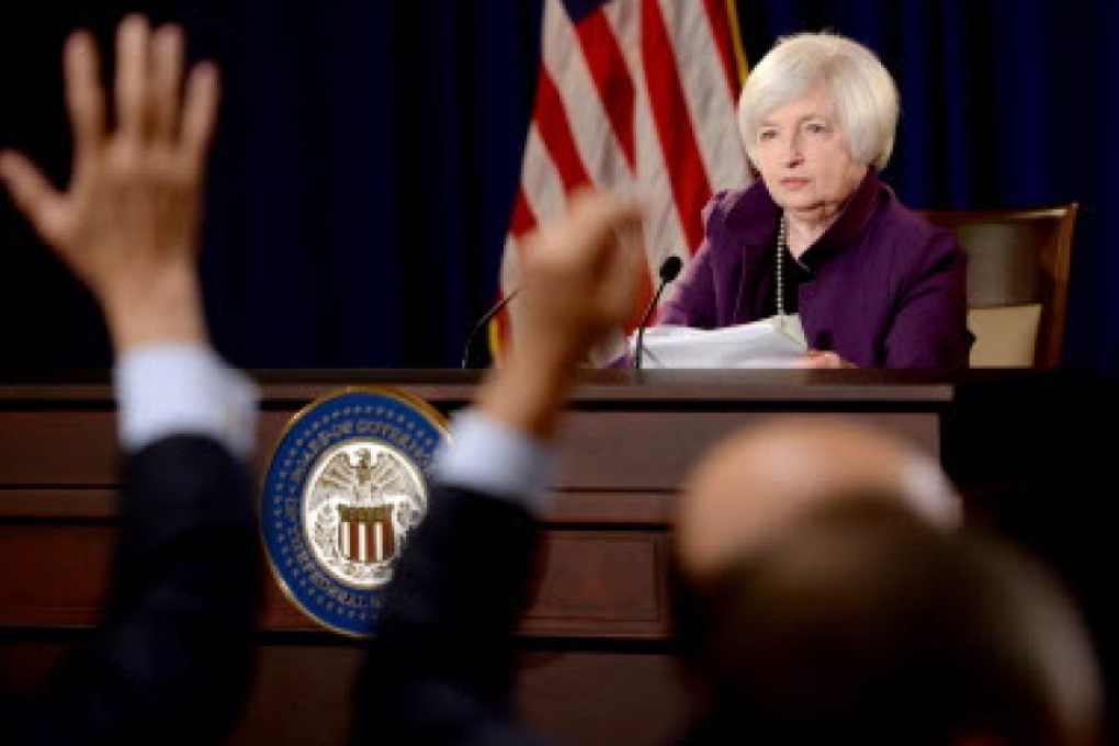 Janet Yellen would be confronted with hordes of screaming speculators if rates were normalised. Photo: EPA