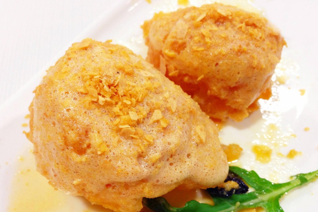 Crispy prawns with salty egg yolk at The Sky Boss.