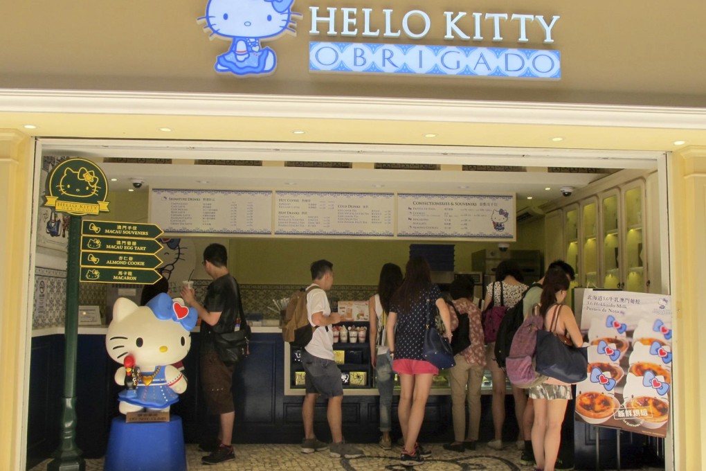 Cat's whiskers: Hello Kitty Obrigado in Macau (above) sells treats such as flavoured butter cookies (below). Photos: Juliana Loh
