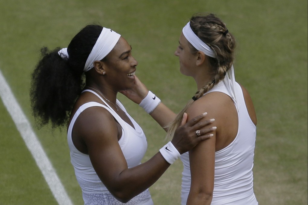 Serena Williams and Victoria Azarenka after the match. Photo: AP