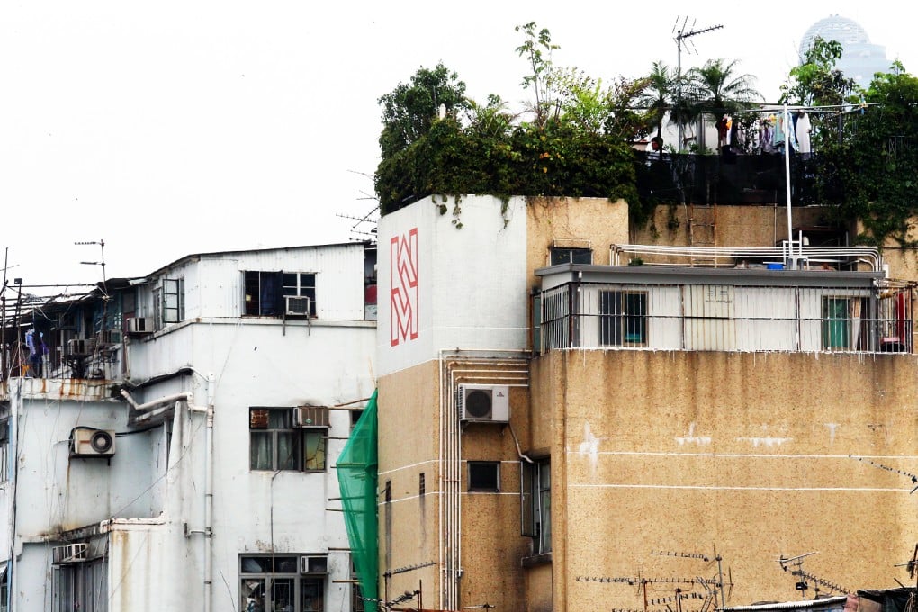 An illegal rooftop structure in Sham Shui Po. The Buildings Department had been too slow too remove such constructions, lawmakers said. Photo: David Wong