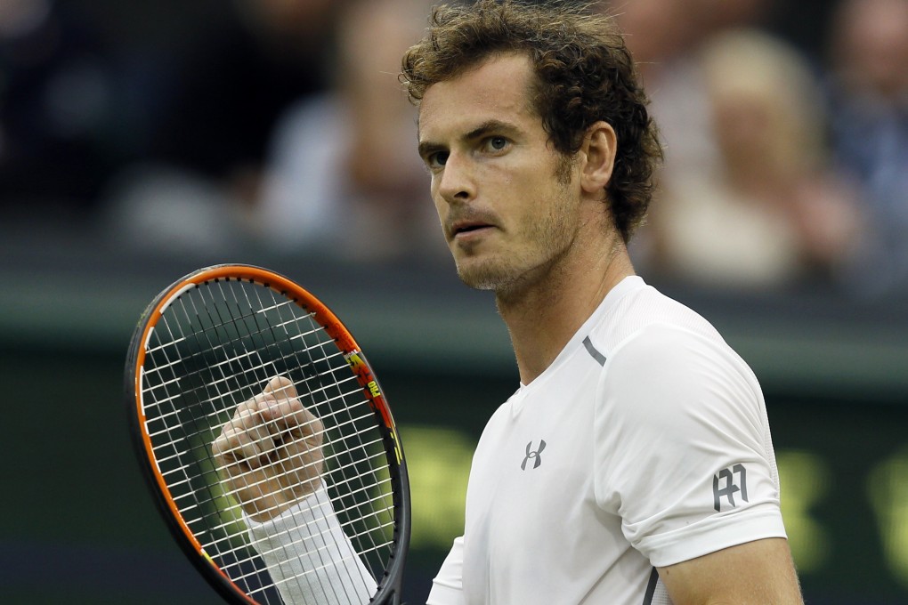 Andy Murray celebrates winning a point against Vasek Pospisil in their quarter-final clash at Wimbledon. Murray won 6-4, 7-5, 6-4. Photos: AP