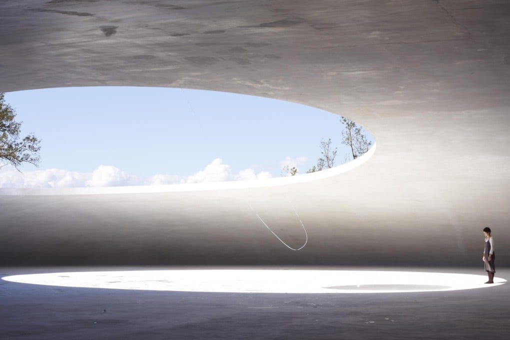 Inside the Teshima Art Museum. Photos: Teshima Art Museum/Noboru Morikawa; Christian Boltanski, Les Archives du Coeur/Kuge Yasuhide; Mark Footer