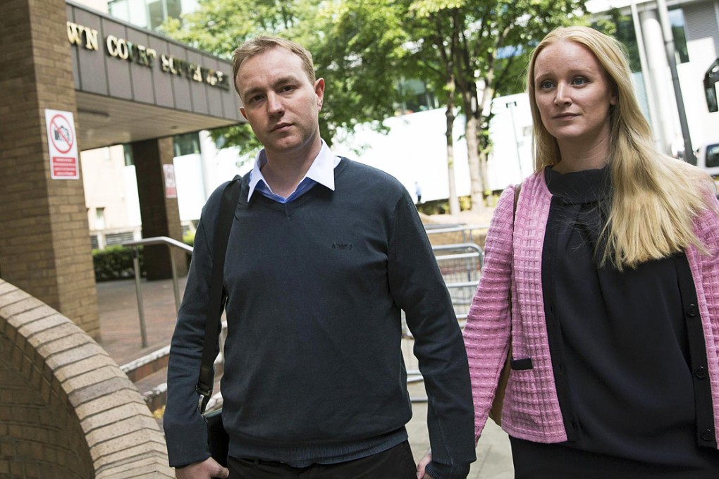 Tom Hayes and his wife Sarah leave Southwark crown court. Photo: Reuters