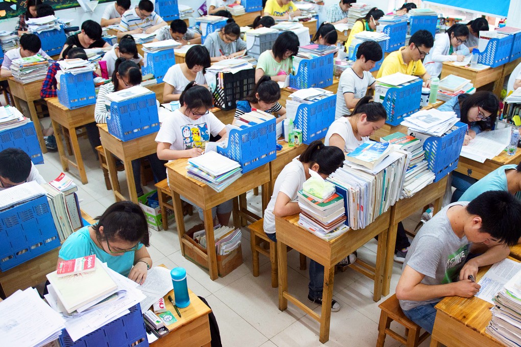 Pupils prepare for the gaokao, China's gruelling university entrance examinations. Photo: Xinhua