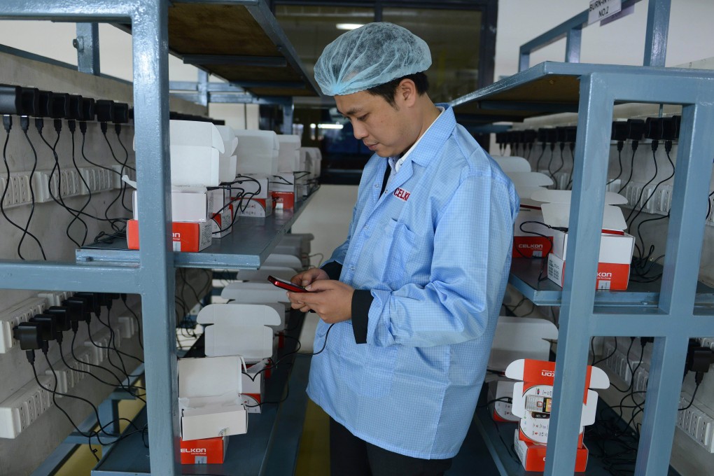 Chinese smartphone maker Celkon has set up a manufacturing unit in the outskirts of Hyderabad, its first in India. Photo: AFP