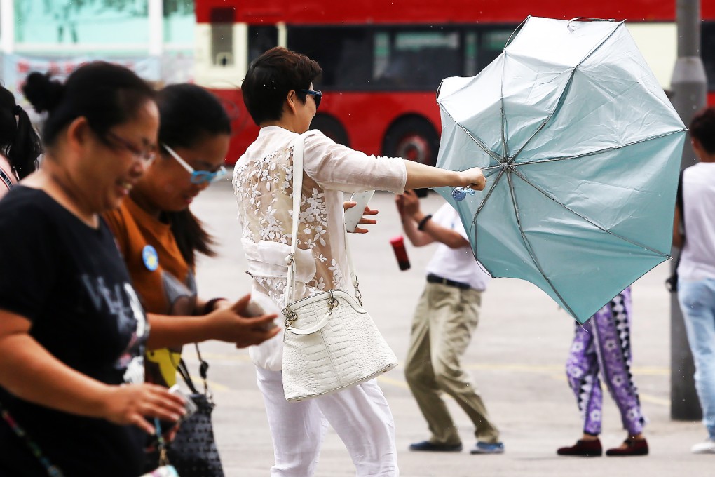Some rain fell on Thursday but Hong Kong avoided the downpours and gusts usually associated with a No.8 typhoon signal. Photo: Sam Tsang