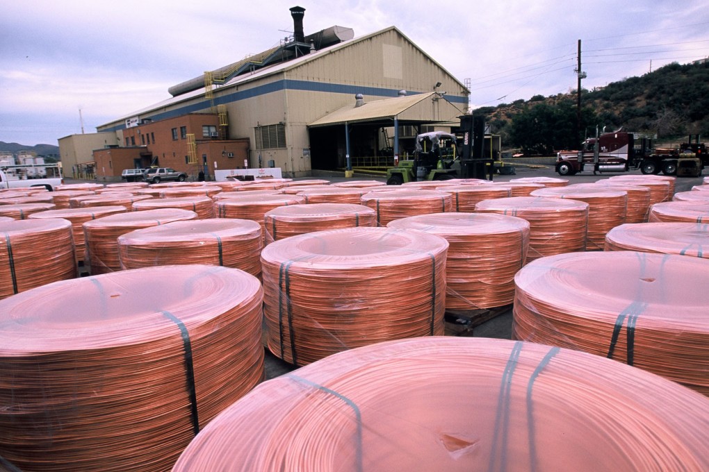 China accounts for about half of the estimated global demand for copper, this year at about 22 million tonnes. Photo: AFP