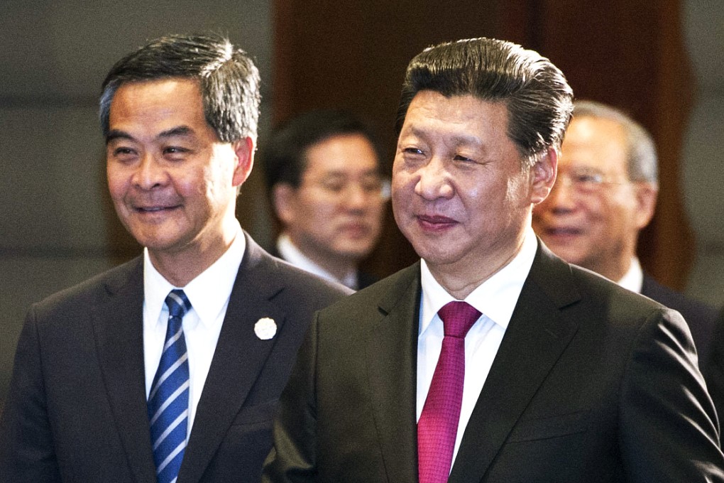 Speaking ahead of the specially convened meetings, Leung said he would report to Beijing on his plans for how to boost the economy and improve people's livelihood. Photo: ISD