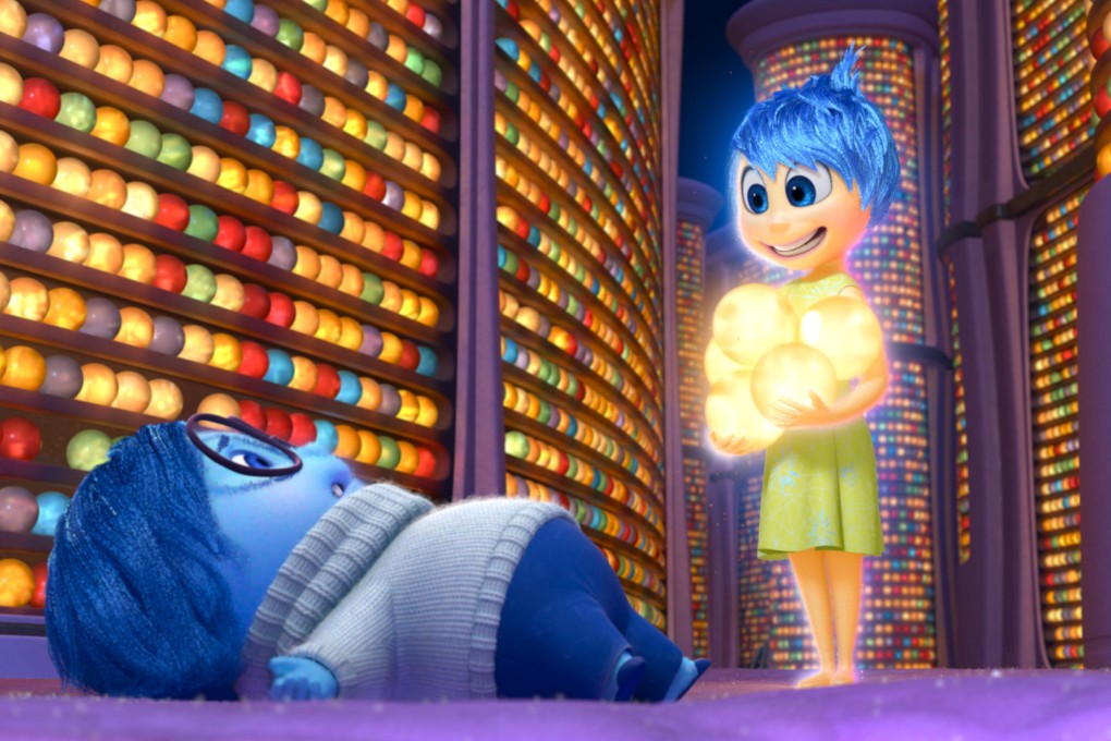 Joy and Sadness at play inside Riley's 11-year-old brain.