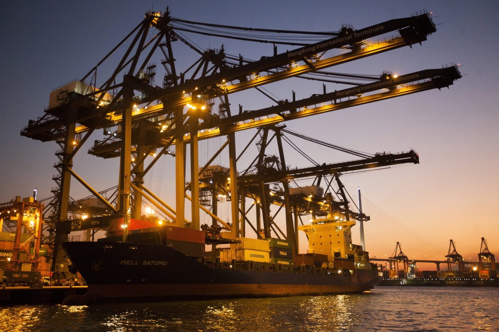 A ship docked in Kowloon, Hong Kong, as the city is falling increasingly behind its rivals in mainland China. Photo: EPA