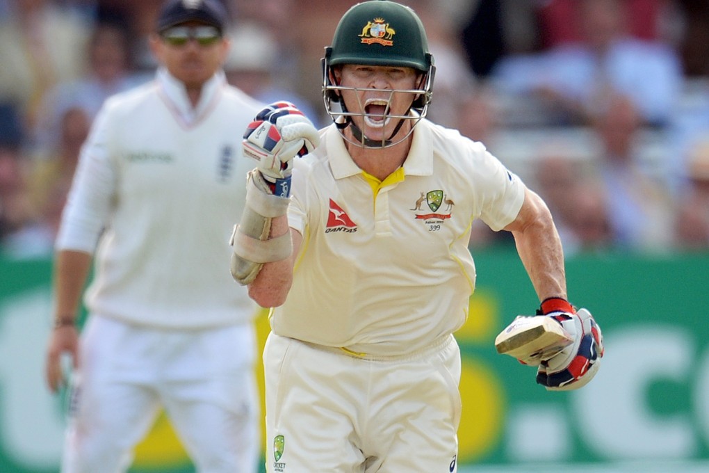 Chris Rogers celebrates his century. Photo: Reuters
