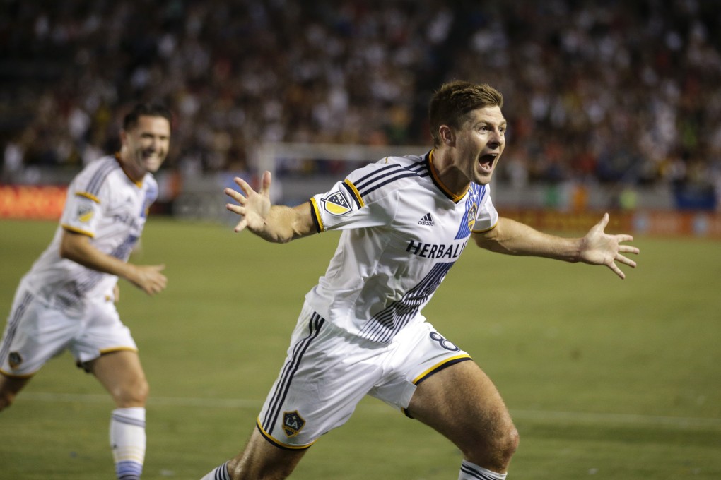 Gerrard was instrumental in the Galaxy's comeback and immediately reconnected with former Liverpool teammate Robbie Keane, as David Beckham watched on from the stands. Photo: AP