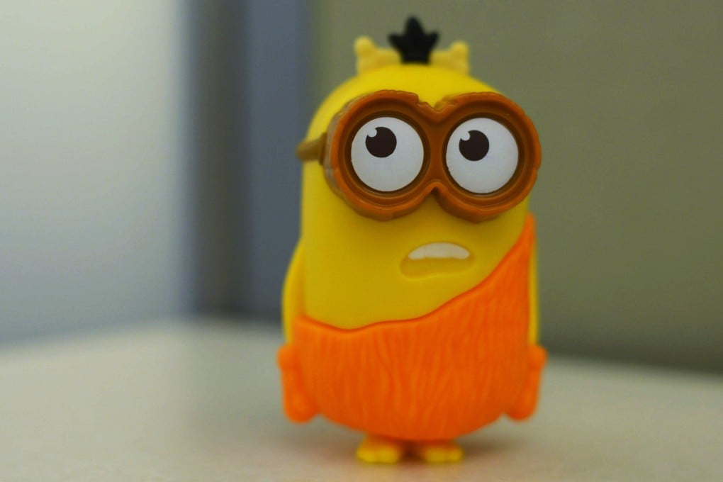 While a cuddly Minion broke a child's fall, this plastic McDonals's toy provoked claims that it was saying a rude word. Photo: AP