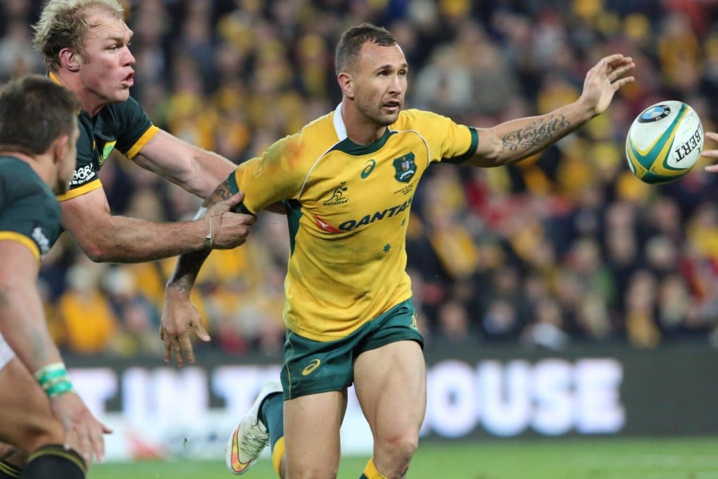 Australia fly-half Quade Cooper is said to be eyeing a place with his country's sevens side for the 2016 Rio Olympics. Photo: AP