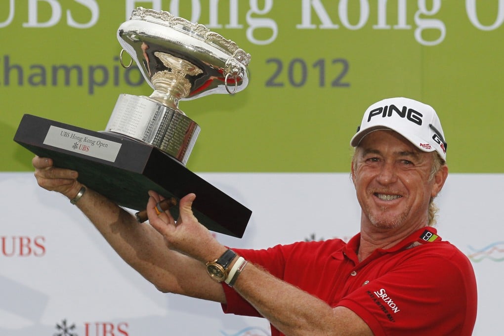 Miguel Angel Jimenez won the trophy in 2012, the last time UBS sponsored. Photo: AP