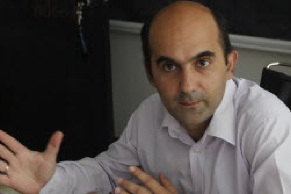 Entrepreneur Stavros Messinis founded The Cube start-up incubator and co-working space in Athens. Photo: AP