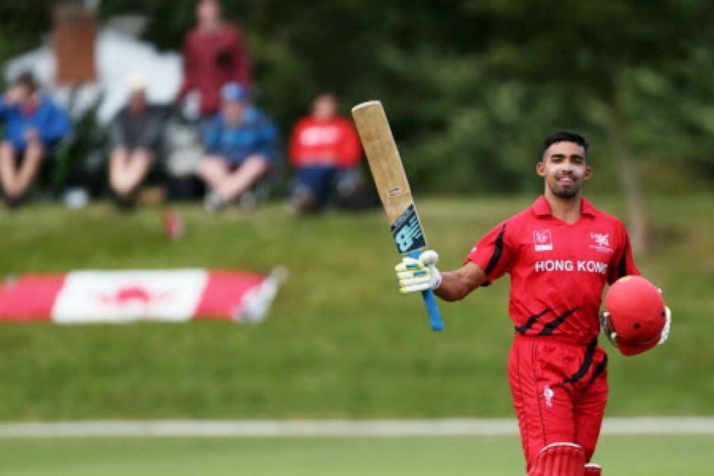 Irfan Ahmed was Hong Kong's batting hero against Namibia in the ICC Twenty20 World Qualifiers. Photos: SCMP Pictures