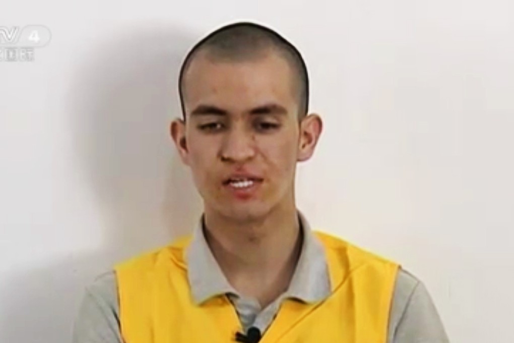 A still from the report on the case on state television. Photo: SCMP Pictures