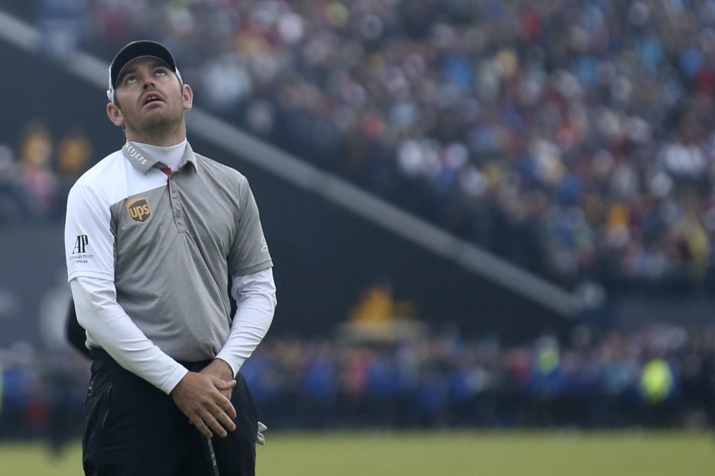 Louis Oosthuizen rolls his eyes after missing a putt on the 17th during the play-off. Photo: AP