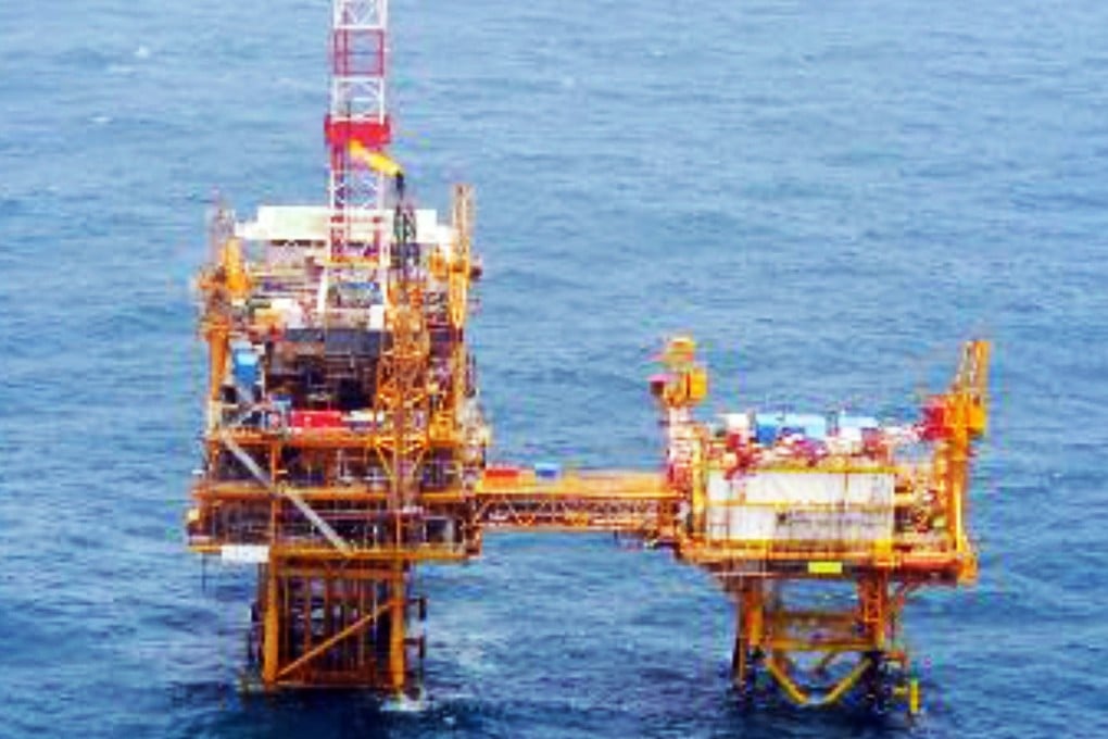 Japan's photo of a Chinese oil platform. Photo: SCMP Pictures