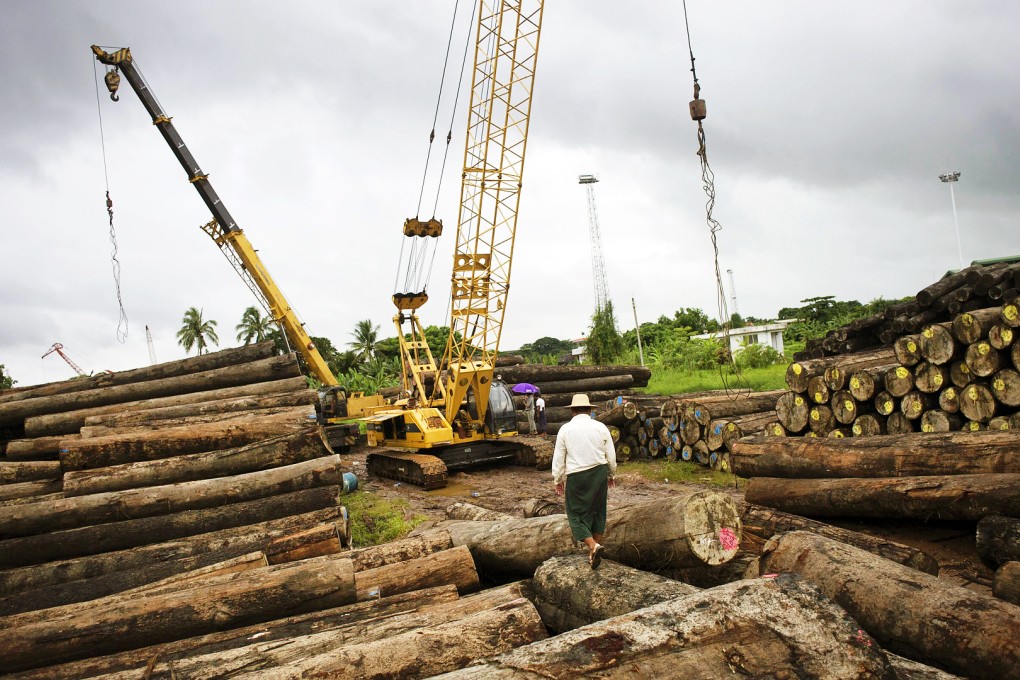 Campaigners say both Myanmar and China have turned a blind eye to huge smuggling networks on their shared border, transporting not only timber but weapons, jade and rice. Photo: AFP