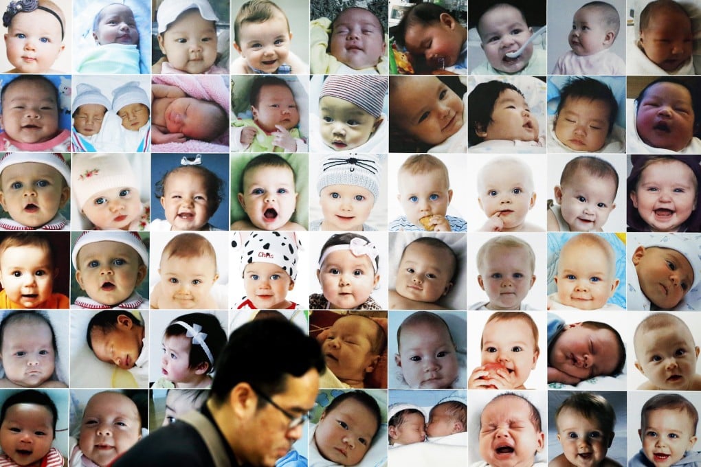 Portraits of babies are used as an advertisement at a fertility and genetic clinic in Bangkok. Thailand has been hit by a number of controversies over surrogacy over the past year. Photo: Reuters