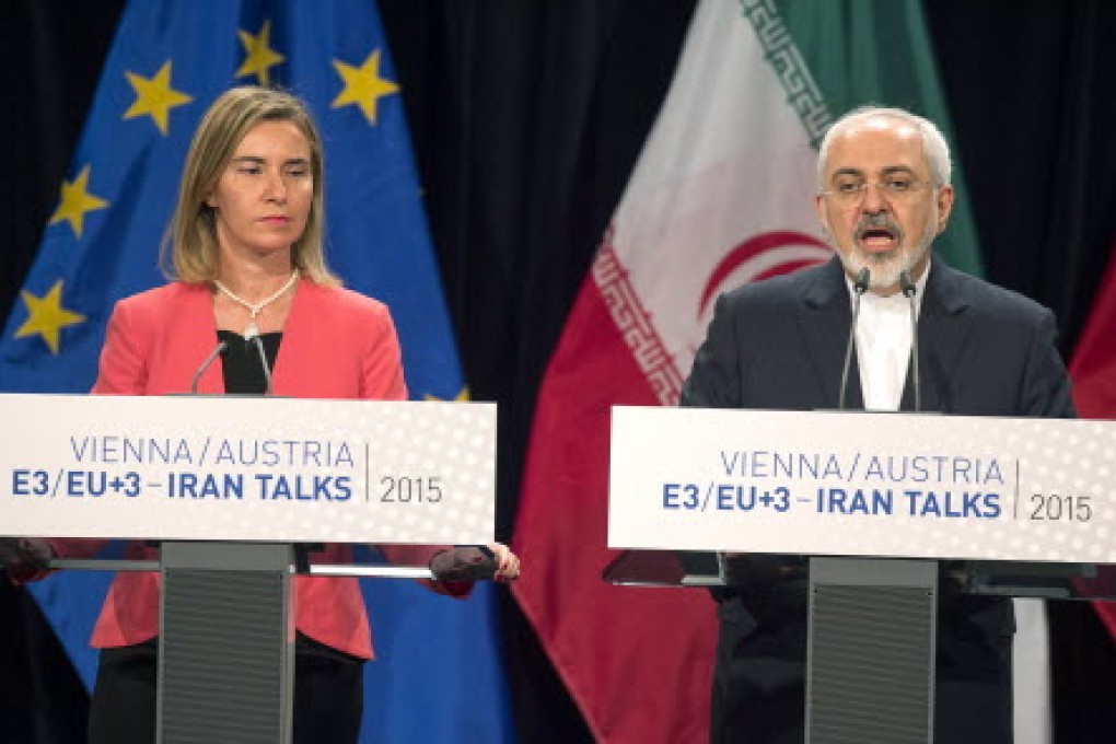 European Union high representative Federica Mogherini and Iranian Foreign Minister Mohammad Javad Zarif. Photo: AFP