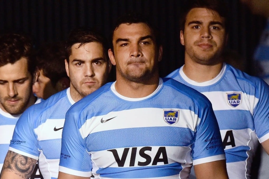 Argentina captain Agustín Creevy leads the Pumas out to face New Zealand in Christchurch on July 17 in the opening test of the 2015 Rugby Championship. New Zealand won the match 39-18. Photo: AFP