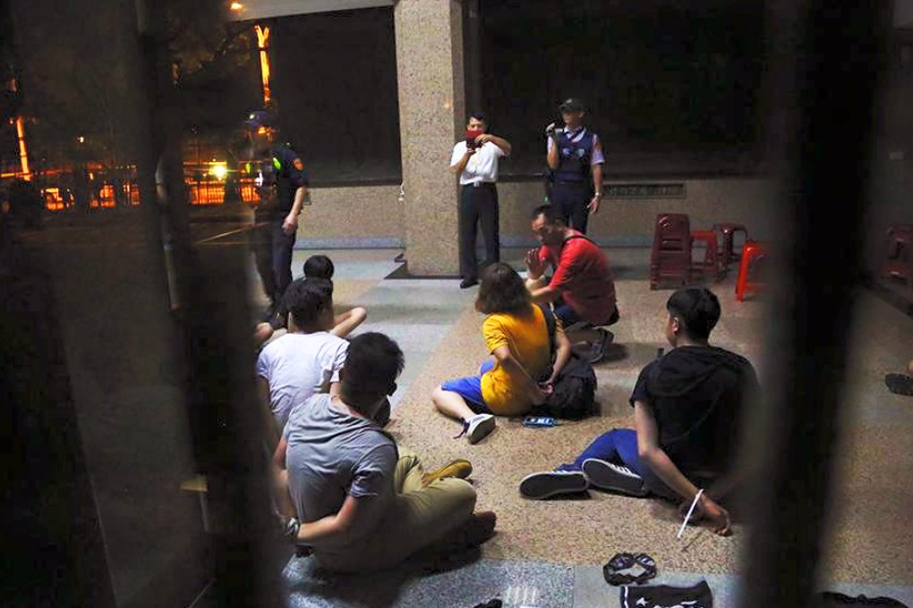 Students arrested inside the building. Photo: SCMP Pictures