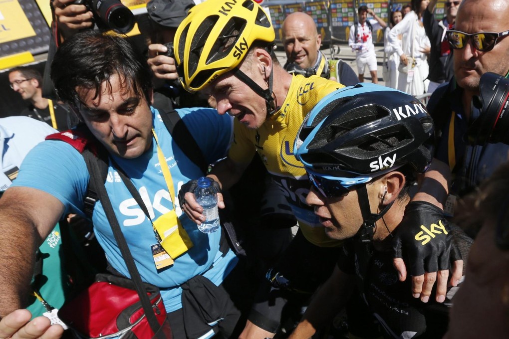 Chris Froome knows he has the Tour de France title in the bag after finishing fifth on the 20th stage on Saturday. Photos: EPA