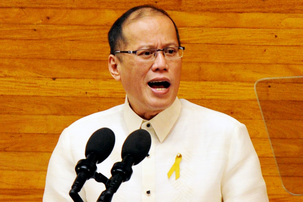 Philippine President Benigno Aquino delivers his 5th annual State of the Nation address before the annual joint session of 16th Congress in Manila on July 28, 2014.  On Monday, Aquino will deliver his final State of the Nation address.  Photo: AFP