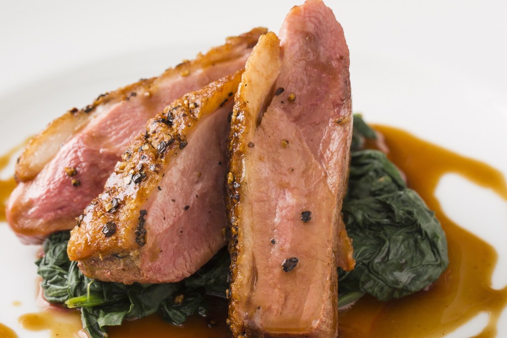 Peppered magret of duck at The Continental.