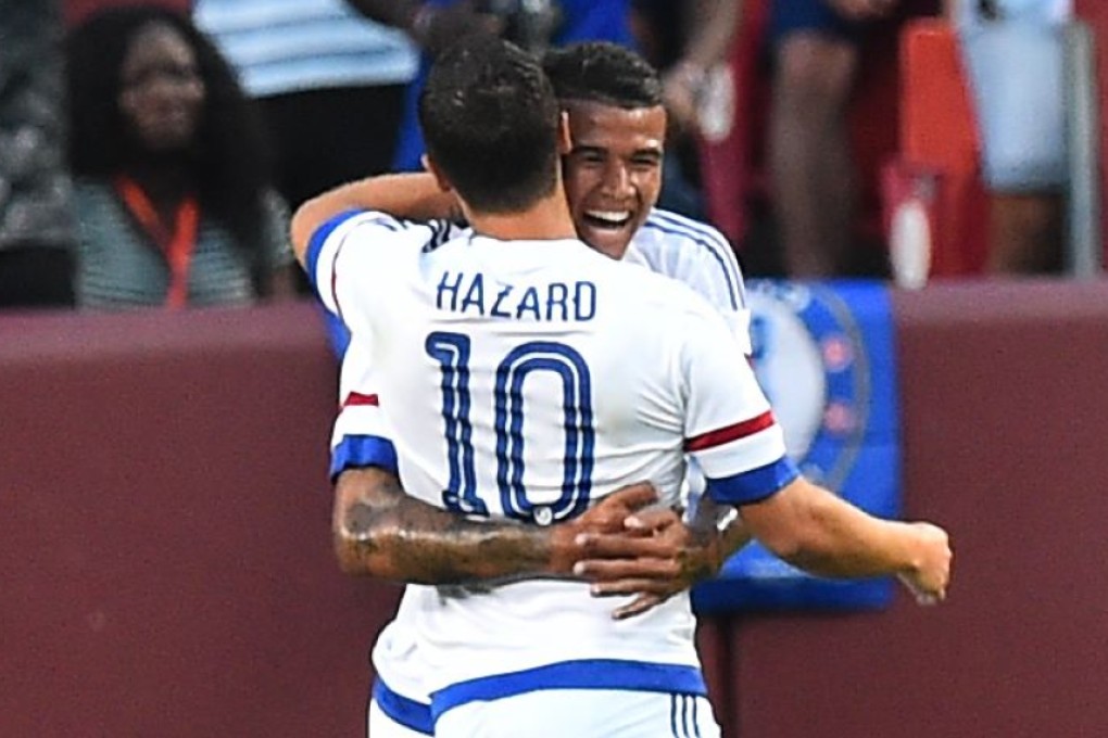 Eden Hazard celebrates his goal. Photo: AFP