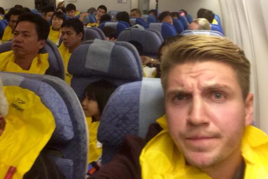 Passenger Ethan Williams took this photo before the jet flew to Anchorage. Photo: Ethan Williams