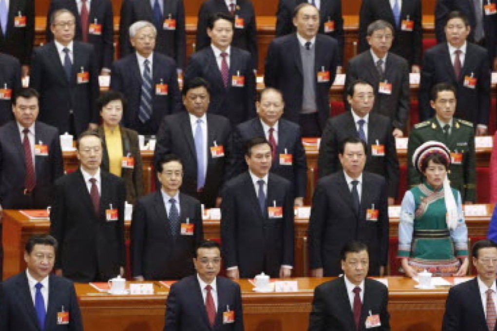 Bottom row, from left: President Xi Jinping, Premier Li Keqiang, and Politburo Standing Committee members Liu Yunshan and Zhang Gaoli will meet in Beidaihe. Photo: Reuters