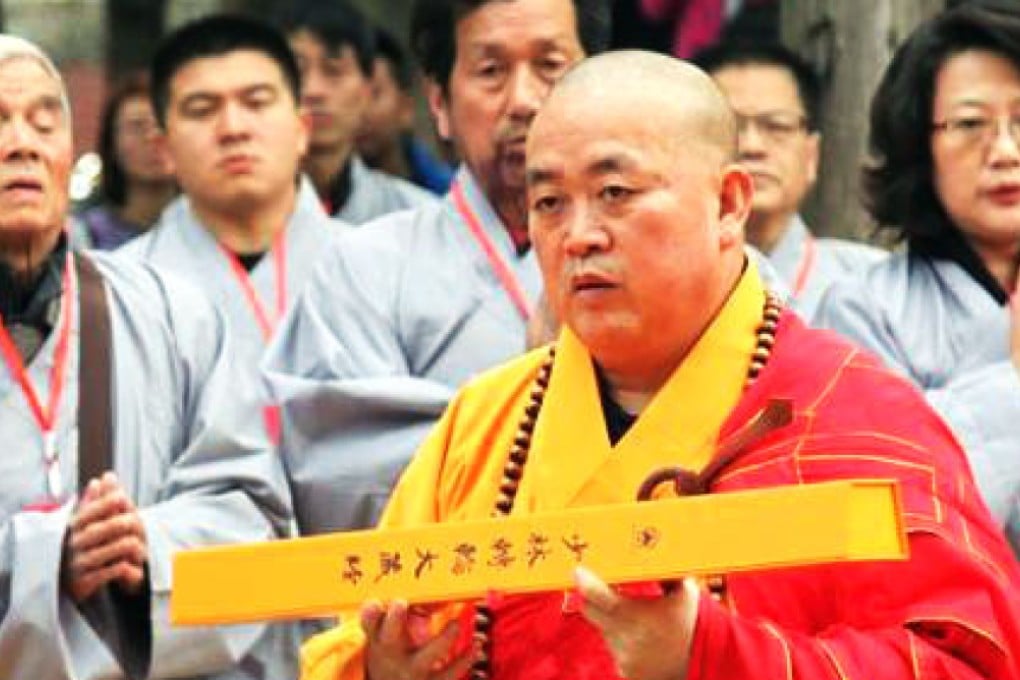 Shaolin Temple's controversial abbot Shi Yongxin has been accused of wrongdoing by a man claiming to be a former disciple. Photo: Sohu