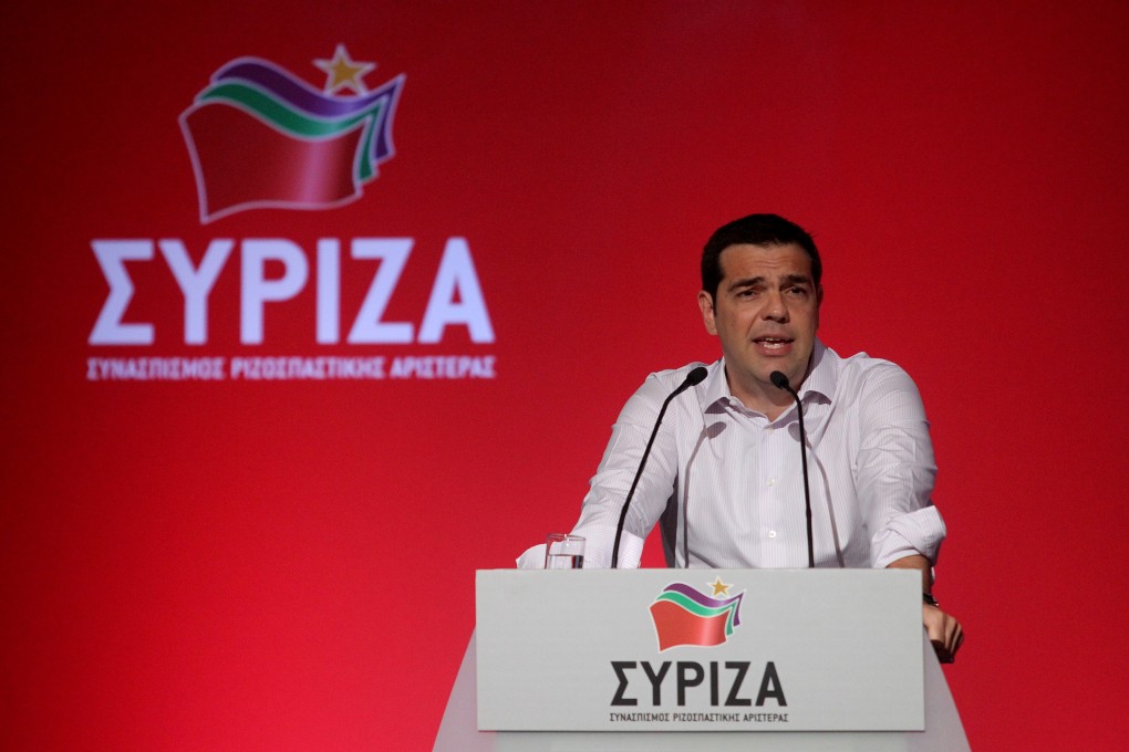 Greek Prime Minister Alexis Tsipras addresses a meeting of his Syriza party's central committee in Athens as the  International Monetary Fund said a new bailout programme for Greece must address conditions for debt sustainability. Photo: Xinhua