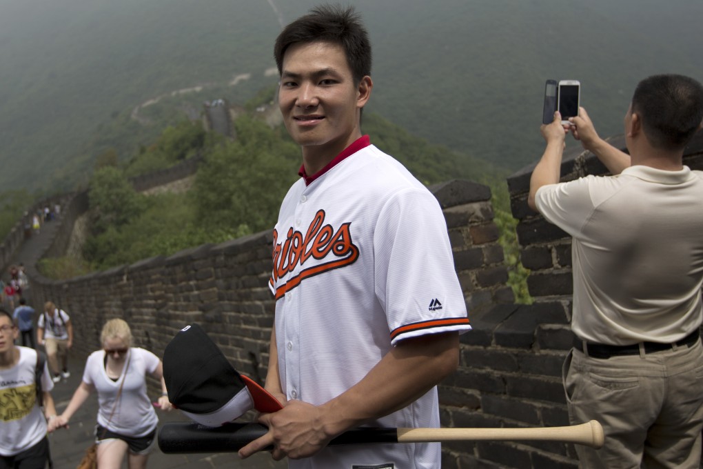Chinese youngster Xu Guiyan has been signed up for the Baltimore Orioles in what some see as an attempt to expand the MLB into the lucrative China market. Photo: AP