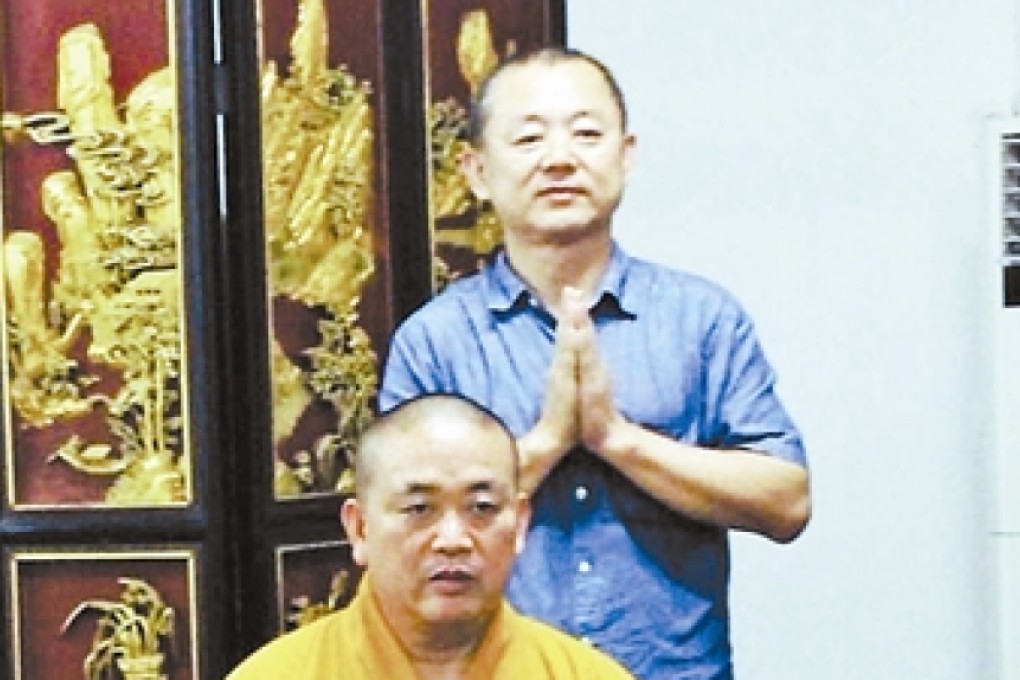 Abbot Shi Yongxin, left, pictured with Professor Shi Pu. Photo: SCMP Pictures